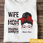 Grandma Wife Mom Custom T Shirt Personalized Gift - PERSONAL84