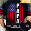 Grandpa Custom All Over Printed Shirt Papa US Flag Personalized Gift - PERSONAL84