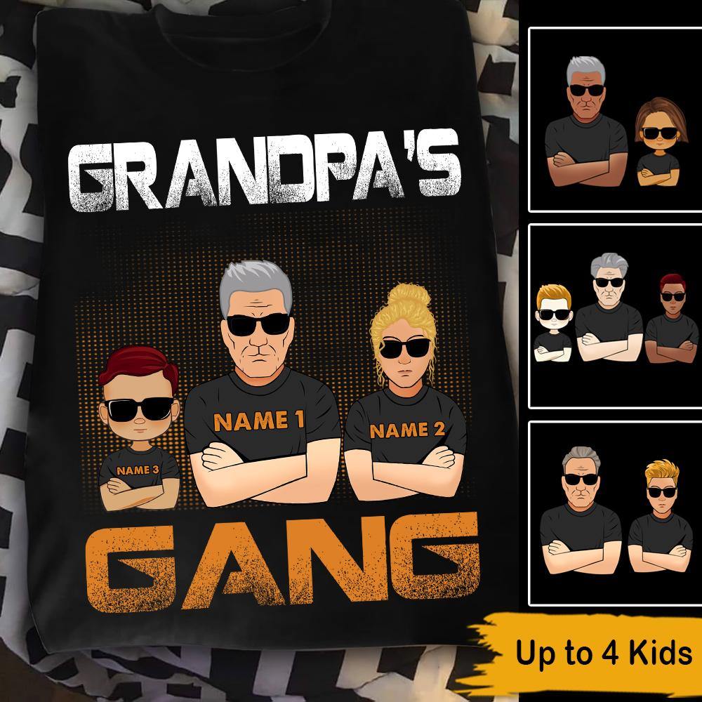 Grandpa Custom T Shirt Grandpa's Gang Personalized Gift - PERSONAL84