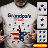 Grandpa Custom T Shirt Grandpa&#39;s Pride Patriotic Father&#39;s Day Personalized Gift - PERSONAL84