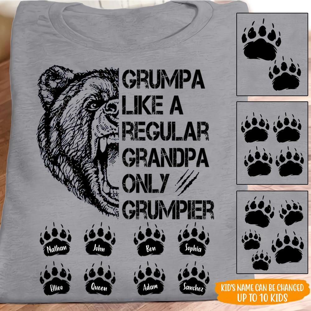 Grandpa Custom T Shirt Grumpa Like A Regular Grandpa Only Grumpier Personalized Gift - PERSONAL84