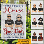 Grandparent Custom Garden Flag Grandkids Spoiled Here Personalized Gift - PERSONAL84