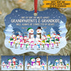 Grandparents Christmas Custom Ornament Grandparents And Grandkids Always Connected By Heart Personalized Gift - PERSONAL84