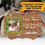 Grandparents Custom Ornament First Christmas As Grandma and Grandpa New Baby Personalized Gift - PERSONAL84