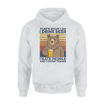 Grizzly Bear, Beer I Drink Beer I Hate People - Standard Hoodie - PERSONAL84