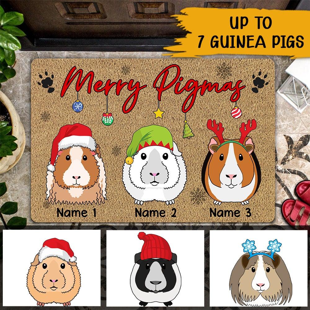 Guinea Pig Christmas Custom Doormat Merry Pigmas Personalized Gift For Guinea Pig Lovers - PERSONAL84