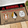 Guinea Pig Custom Doormat Warning This Property Is Protected By Highly Trained Guinea Pigs Personalized Gift - PERSONAL84