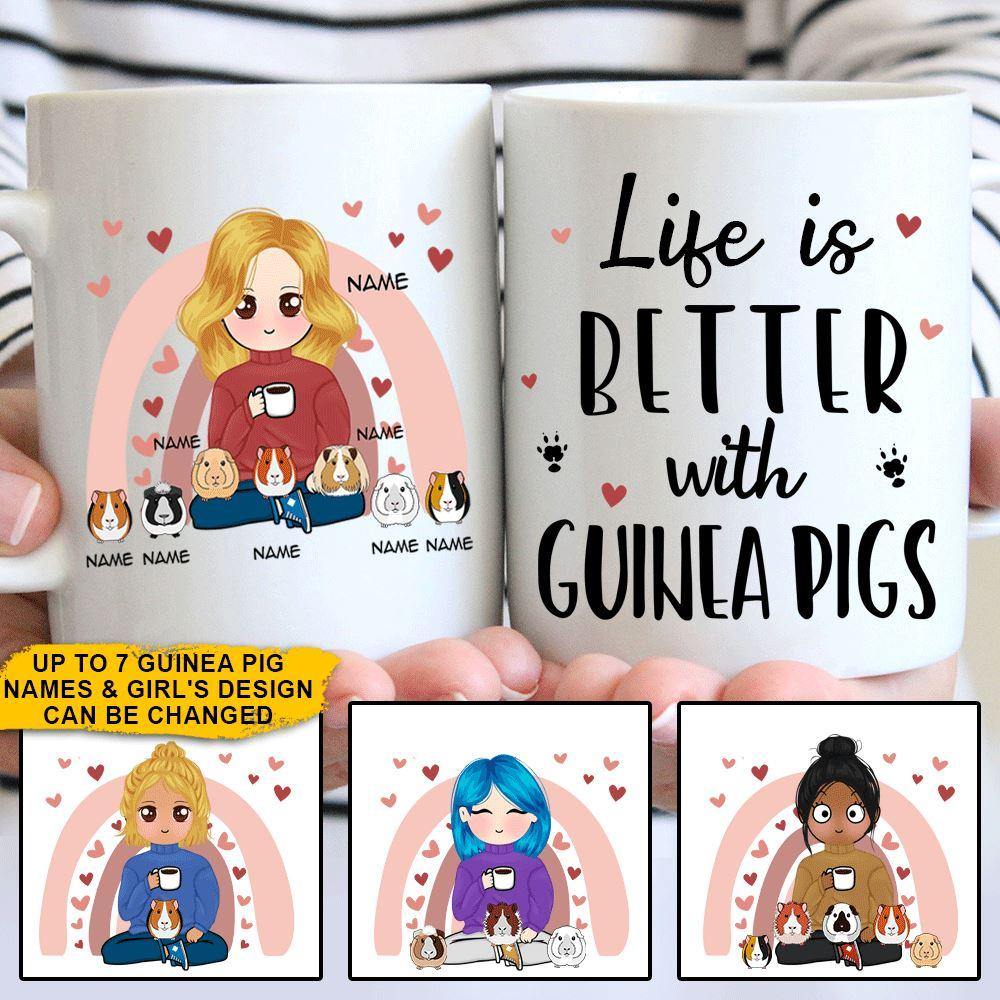 Guinea Pig Custom Mug Life Is Better With Guinea Pig Personalized Gift - PERSONAL84