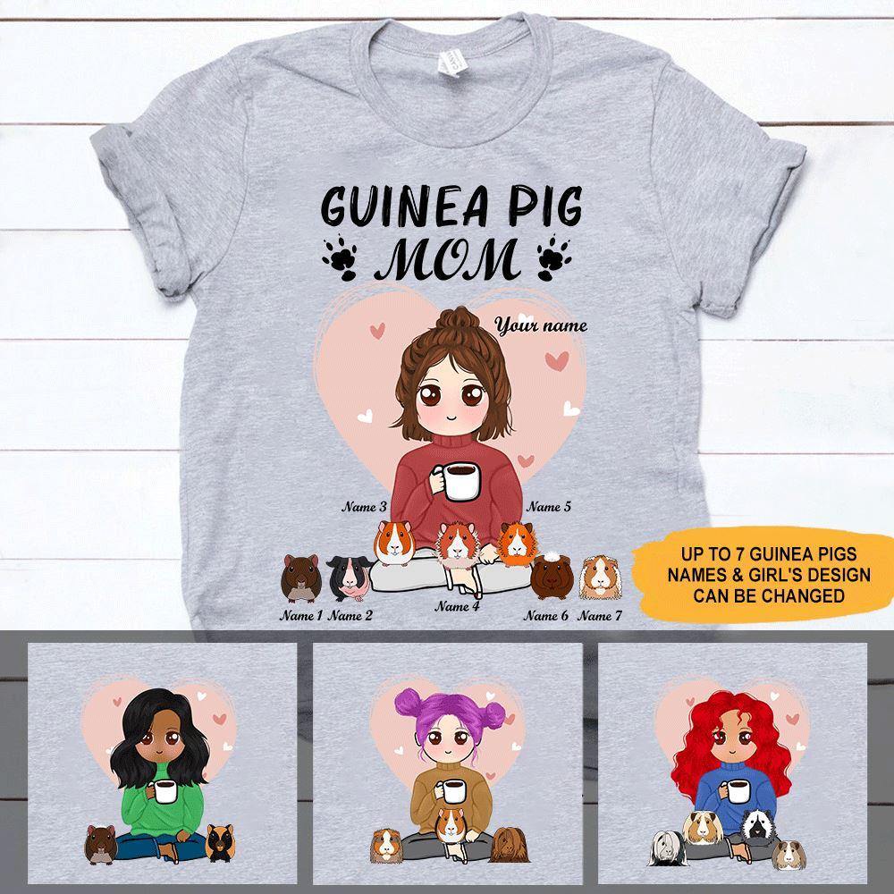 Guinea Pig Custom T Shirt Guinea Pig Mom Personalized Gift - PERSONAL84