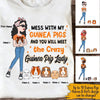 Guinea Pig Custom T Shirt Mess With My Guinea Pig &amp; You Will Meet the Crazy Guinea Pig Lady Personalized Gift - PERSONAL84
