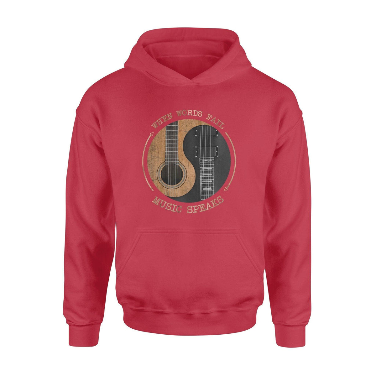 Guitar When Words Fail Music Speak - Standard Hoodie - PERSONAL84