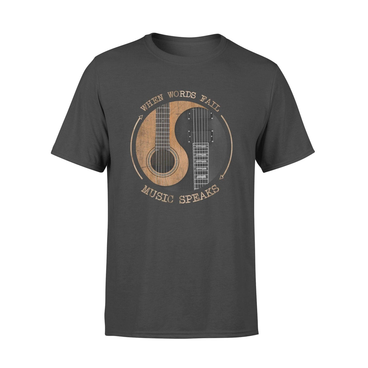 Guitar When Words Fail Music Speak - Standard T-shirt - PERSONAL84