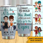 Gym Couple Custom Tumbler I Want To Hold Your Hand At 80 Personalized Valentine's Day Gift For Gym Couple - PERSONAL84