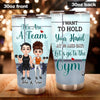Gym Couple Custom Tumbler I Want To Hold Your Hand At 80 Personalized Valentine&#39;s Day Gift For Gym Couple - PERSONAL84