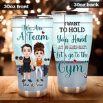 Gym Couple Custom Tumbler I Want To Hold Your Hand At 80 Personalized Valentine's Day Gift For Gym Couple - PERSONAL84