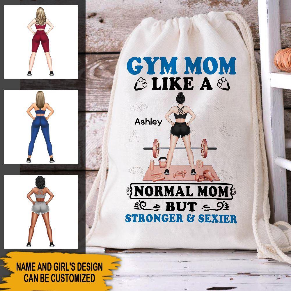 Gym Custom Drawstring Bag Gym Mom Personalized Gift - PERSONAL84