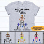 Gym Tattoo Custom T Shirt Mom With Tattoo Pretty Eyes And Thick Thighs Personalized Gift - PERSONAL84