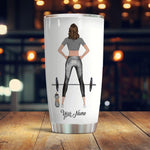 Gym Tumbler Personalized Name Gym I Workout Because Punching People Is Frowned Upon - PERSONAL84