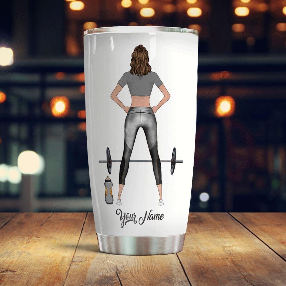 Gym Tumbler Personalized Name Gym And She Lifted Heavily Ever