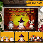 Halloween Cats Custom Doormat Don't Let The Spooky Cats Out Personalized Gift - PERSONAL84