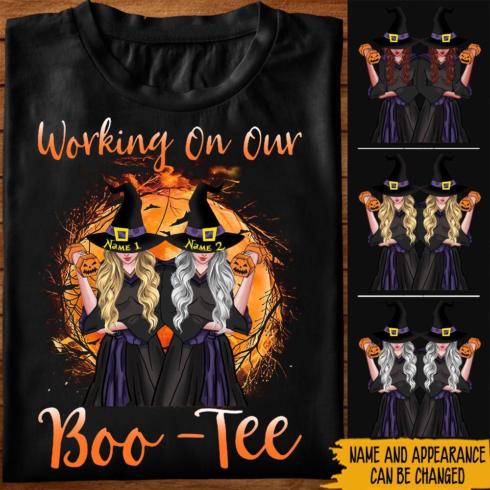 Halloween Custom Shirt Working On Our Boo Tee Personalized Gift For Gym Bestie - PERSONAL84