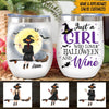 Halloween Girl Custom Wine Tumbler Just A Girl Who Loves Halloween Personalized Gift - PERSONAL84
