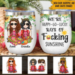 Hippie Custom Wine Tumbler I'm A Happy Go Personalized Gift For Friend - PERSONAL84