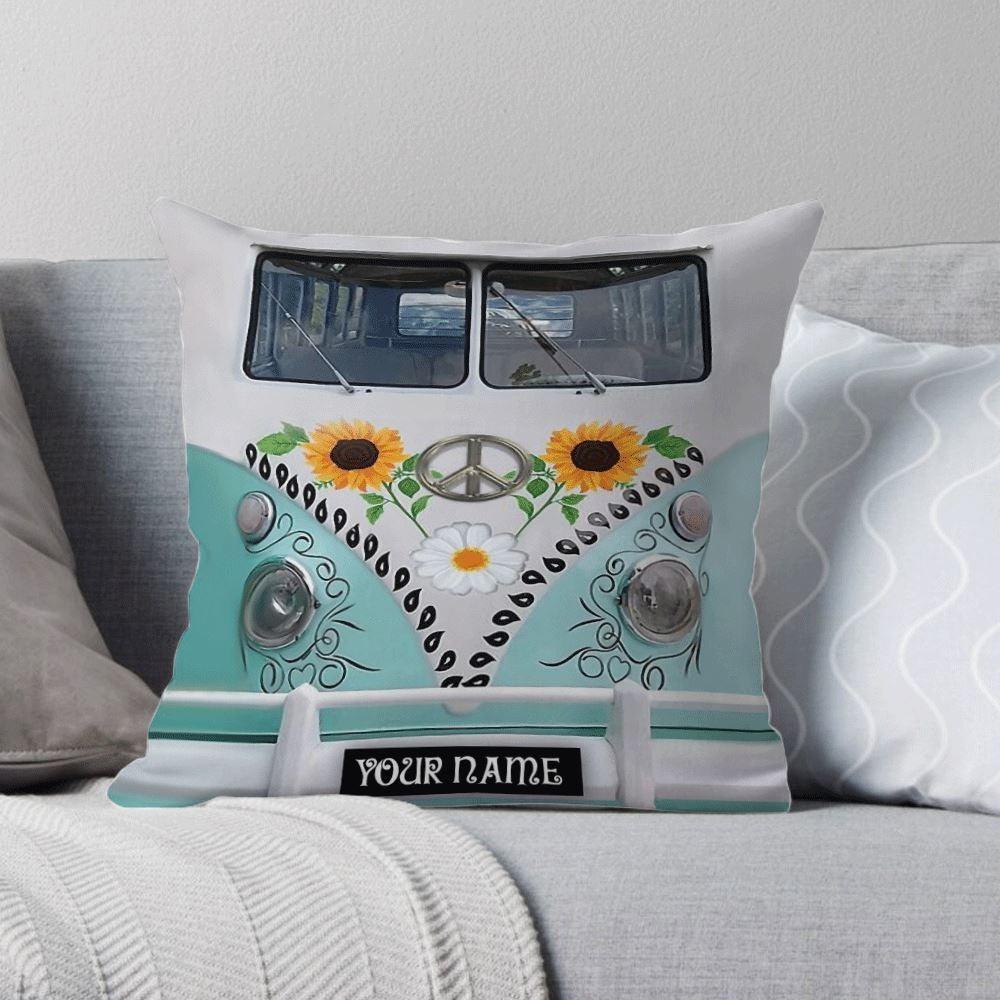 Hippie Pillow Customized Pillow Hippie Mental Car Personalized Gift - PERSONAL84