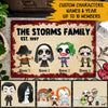 Horror Custom Doormat Cute Horror Family Personalized Gift - PERSONAL84