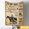 Horse Custom Blanket You Will Always Be My Dad My Hero Father&#39;s Day Personalized Gift - PERSONAL84