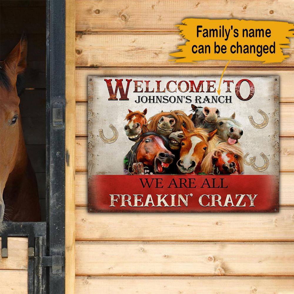 Horse Custom Metal Sign Welcome To Our Ranch Personalized Gift - PERSONAL84