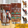 Horse Custom Tumbler And Into The Barn I Go To Lose My Mind And Find My Soul Personalized Gift For Horse Lovers - PERSONAL84