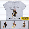 Horse Dogs Custom T Shirt And She Lived Happily Ever After Personalized Gift - PERSONAL84