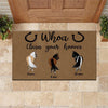 Horse Doormat Personalized Names and Breeds Whoa Clean YOur Hooves Personalized Gift - PERSONAL84