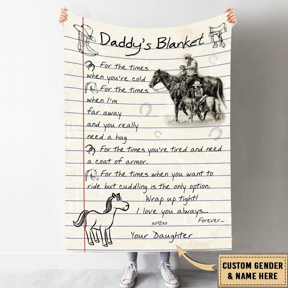 Horse Father's Day Custom Blanket For The Times You Want To Ride Father's Day Personalized Gift - PERSONAL84