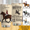 Horse Lovers Custom Tumbler There Is No Force More Powerful Than An Old Woman Personalized Gift - PERSONAL84