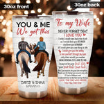 Horse Riding Couple Custom Tumbler I Just Want To Be Your Last Everything Personalized Gift - PERSONAL84