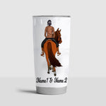 Horse Tumbler Personalized Names Horse I'd Rather Be With My Horse Personalized Gift - PERSONAL84