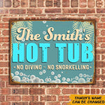 Hot Tub Custom Metal Sign Bubbles Your Troubles Personalized Gift - PERSONAL84