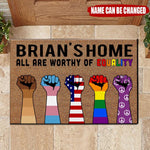 Human Rights Custom Doormat All Are Worthy Of Equality Personalized Gift - PERSONAL84