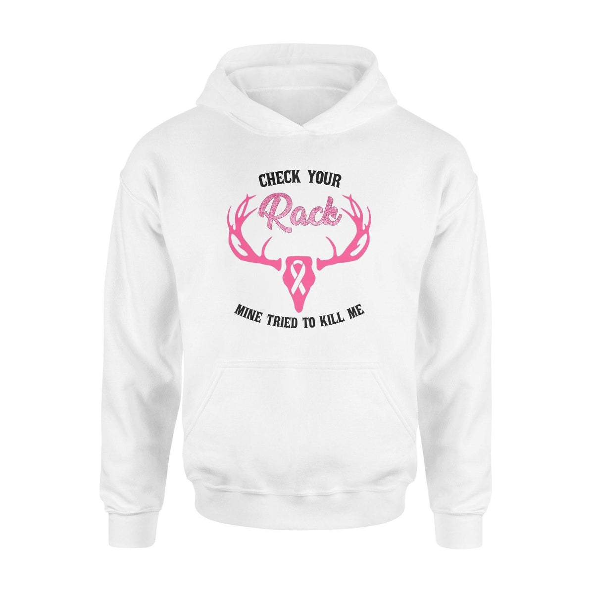 Hunting, Breast Cancer Check Your Rack - Standard Hoodie - PERSONAL84