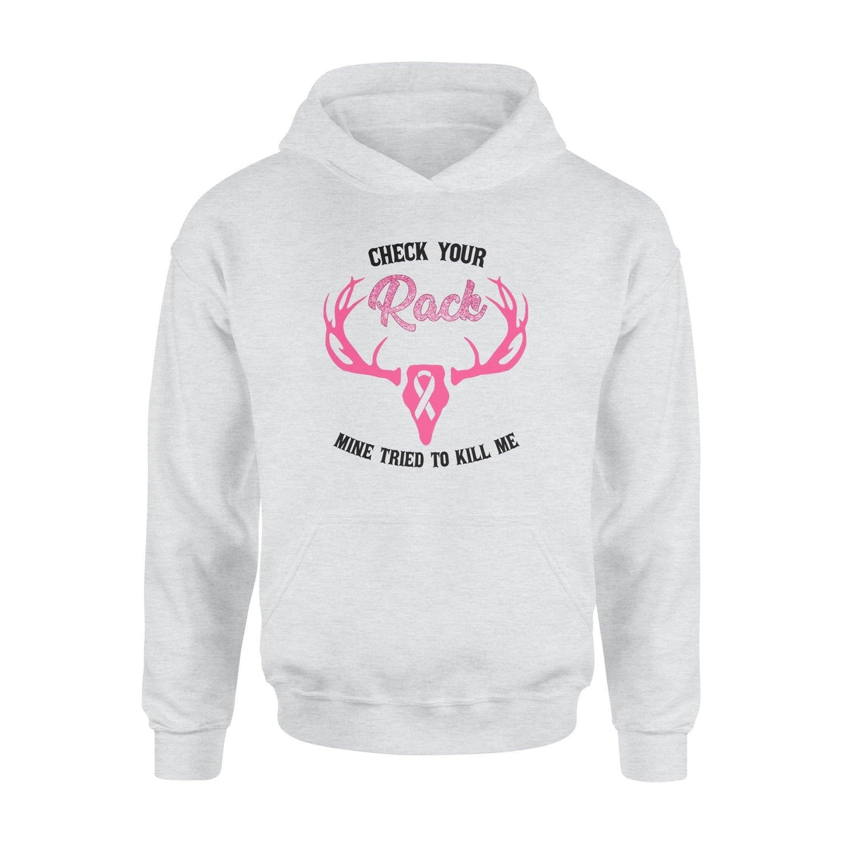 Hunting, Breast Cancer Check Your Rack - Standard Hoodie - PERSONAL84