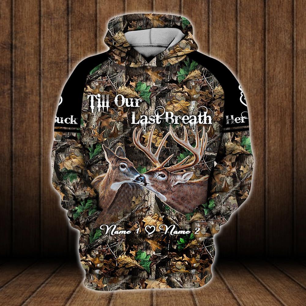 Hunting Couple Custom All Over Print Shirt From Our First Kiss Till Out Last Breath Personalized Gift - PERSONAL84