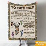 Hunting Custom Blanket So Much Of Me Is Made From You Father's Day Personalized Gift - PERSONAL84