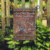 Hunting Custom Garden Flag An Old Buck And His Sweet Doe Live Here Personalized Gift - PERSONAL84