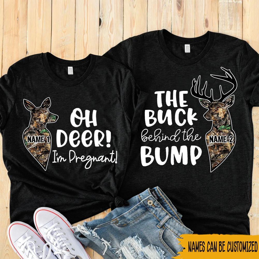 Hunting Custom Matching Shirt Couple Pregnancy Personalized Gift - PERSONAL84