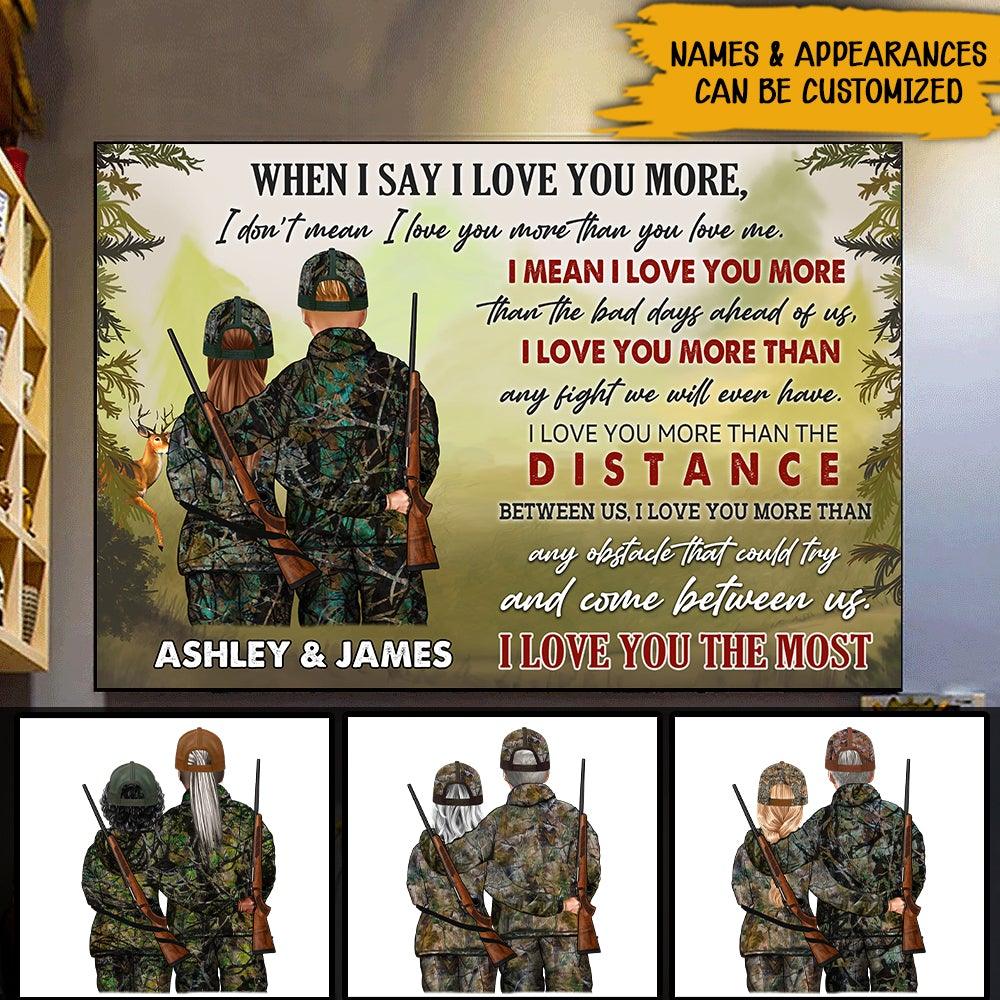 Hunting Custom Poster I Love You The Most Personalized Gift For Hunting Couple - PERSONAL84