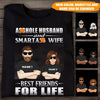 Husband Custom T Shirt Asshole Husband And Smartass Wife Matching Personalized Gift - PERSONAL84