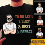 Husband Funny Shirt To Do List Personalized Gift For Him - PERSONAL84