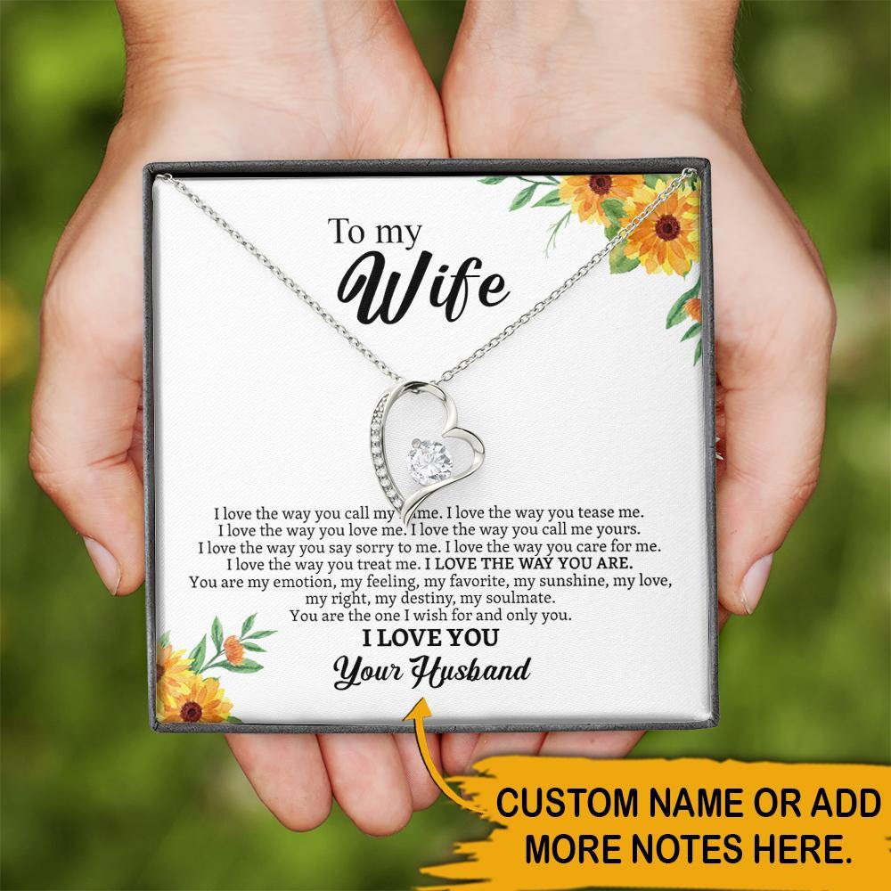 Husband To Wife Custom Necklace I Love The Way You Are Personalized Gift - PERSONAL84